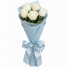 Букет 5 Белых роз Проуд #REPLACE_PRED# Первомайском Республики Адыгея