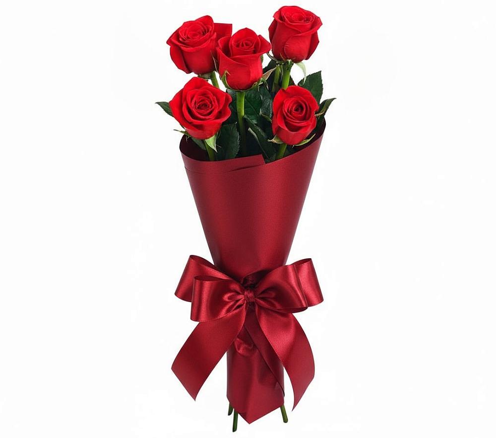 Букет 5 Красных роз Эдлесс Лав в Первомайском Республики Адыгея