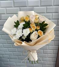 Букет цветов из:  Розы и Хризантемы в Первомайском Республики Адыгея