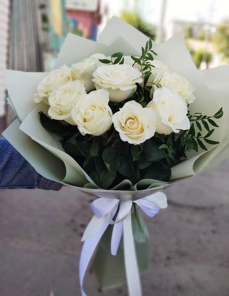 Букет Белые розы Проуд в Первомайском Республики Адыгея