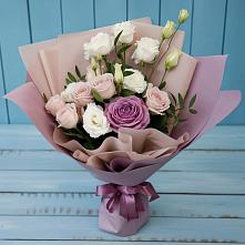 Букет цветов из:  Розы и Лизиантусы #REPLACE_PRED# Первомайском Республики Адыгея