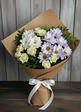 Букет цветов из:  Хризантемы и Розы #REPLACE_PRED# Первомайском Республики Адыгея