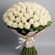 Букет 101 беля роза Белоснежка в Первомайском Республики Адыгея