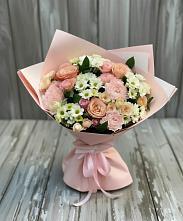 Букет цветов из:  Гвоздики, Розы и Хризантемы в Первомайском Республики Адыгея