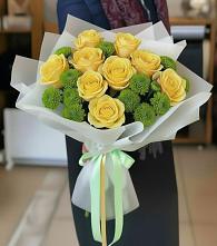 Букет цветов из:  Хризантемы и Розы в Первомайском Республики Адыгея