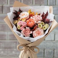 Букет цветов из:  Гвоздики, Хризантемы и Розы в Первомайском Республики Адыгея
