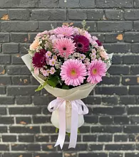 Букет цветов из:  Герберы и Хризантемы в Первомайском Республики Адыгея