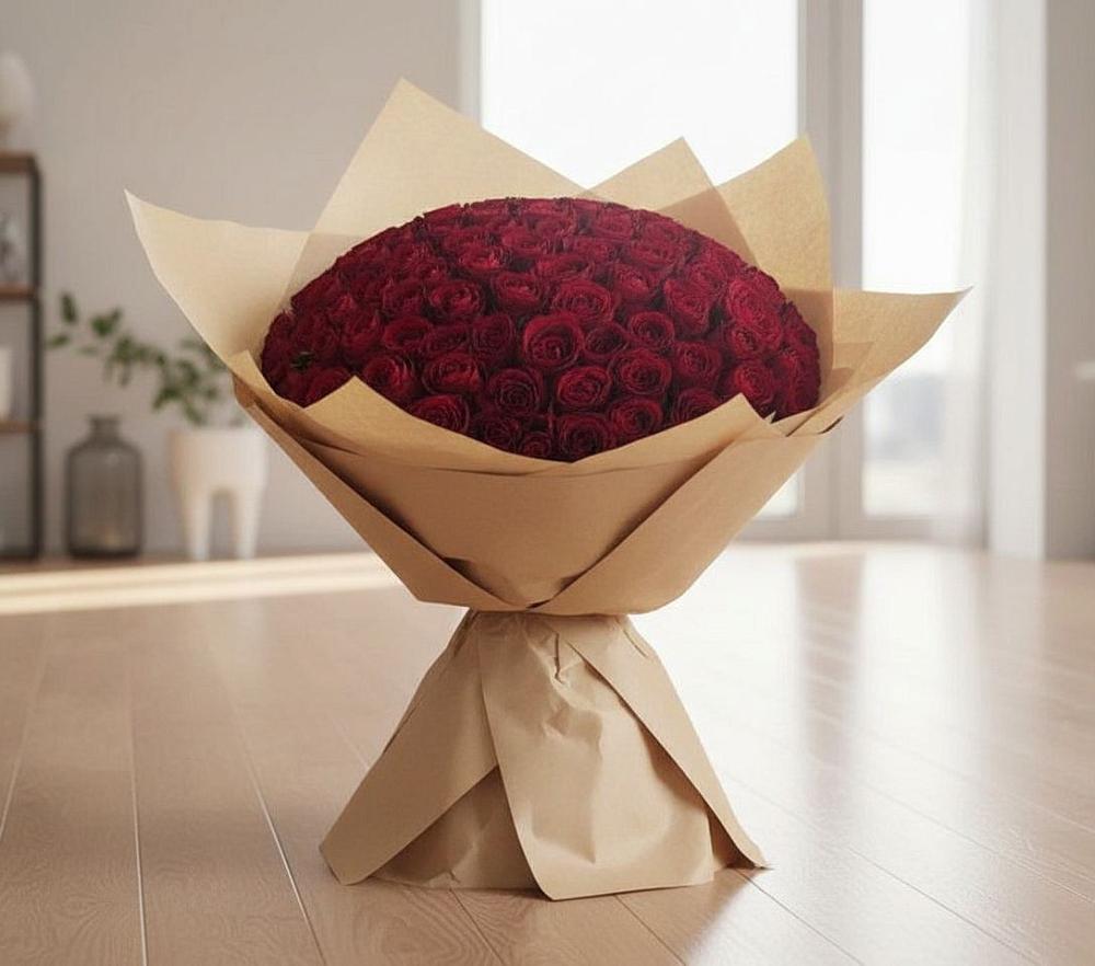 Букет 101 Красная роза в Первомайском Республики Адыгея