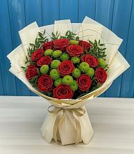 Букет цветов из:  Розы и Хризантемы #REPLACE_PRED# Первомайском Республики Адыгея