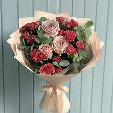 Букет цветов из:  Гвоздики и Розы #REPLACE_PRED# Первомайском Республики Адыгея
