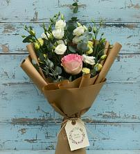 Букет цветов из:  Розы и Лизиантусы в Первомайском Республики Адыгея