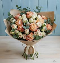 Букет цветов из:  Альстромерии и Розы в Первомайском Республики Адыгея